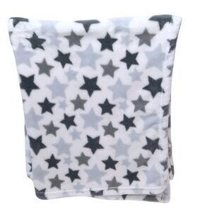 2018 Chick Pea Gray Stars Lovey Security Blanket 35" X 32"